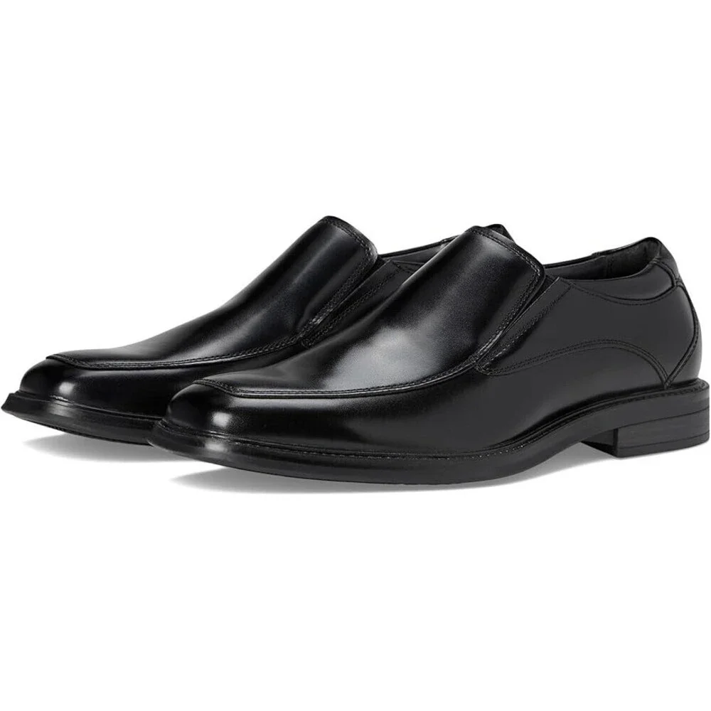 Dockers Lawton 90-36974 Loafers Men's US 10.5 Black Leather Dress Shoes ZAP568